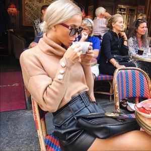 Zara Cropped Turtleneck sweater